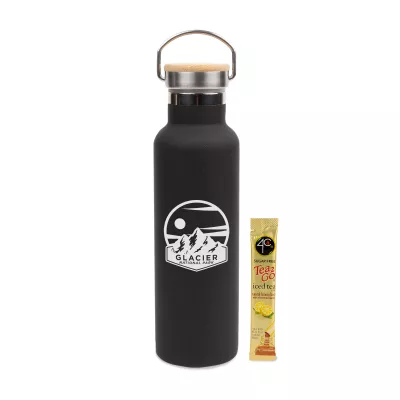 20 Oz. Stainless Steel Insulated Vacuum Bottle w/Iced Tea Packet