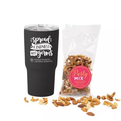 Soft Touch Tumbler With Party Mix