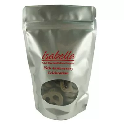 Window Tent Bag Filled w/ Chocolate Covered Pretzels
