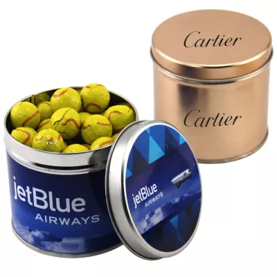Round Tin w/Chocolate Tennis Balls
