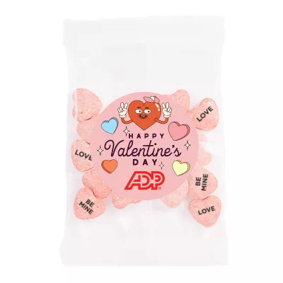 1/2 Oz. Snack Pack - Imprinted Conversation Hearts