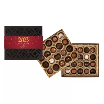 Gourmet Truffles Gift Box w/ Full Color Band - 40 pc