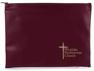 16"x12" Expanded Vinyl Memorial Bag w/Zipper