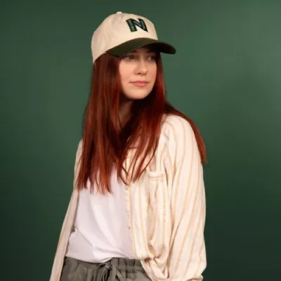 6-Panel Hat - Curved Brim - Unstructured - Cotton Twill