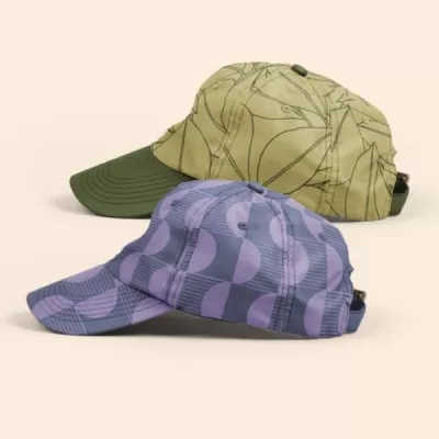 6-Panel Hat - Curved Brim - Unstructured - Poly Twill 4cp