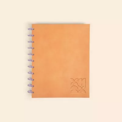Disc-Bound Journal - Debossed Leather - Large