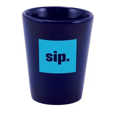 1 1/2 Oz. Cobalt Blue Ceramic Shot Glass