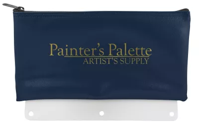 Expanded Vinyl Pencil Pouch w/Plastic 3-Ring Binder Fixture