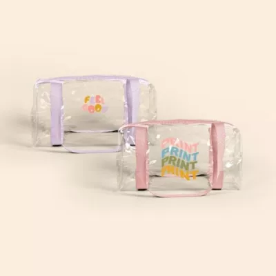 Clear Vinyl Barrel Bag