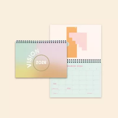 Calendar - Small - Horizontal - Text Weight With Color Guts