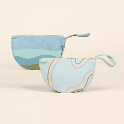 Wedge To Go Pouch - DENIM