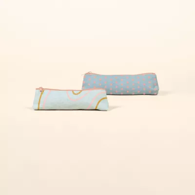 Demin Fiddlesticks Small Pouch