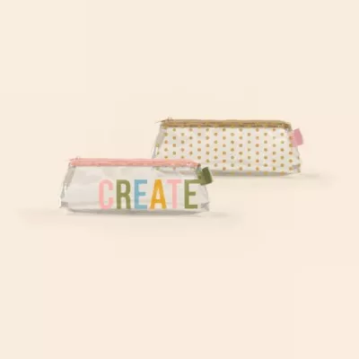 Clear Vinyl Fiddlesticks Middle Pouch