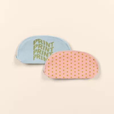 Glam Clam Colored Canvas Pouch