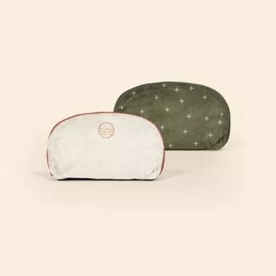 Corduroy Glam Clam Pouch
