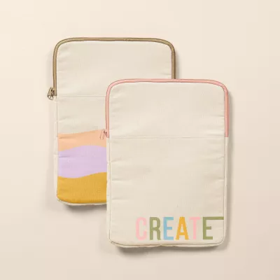 Portrait Laptop Sleeves - Natural Canvas - Small - 13"