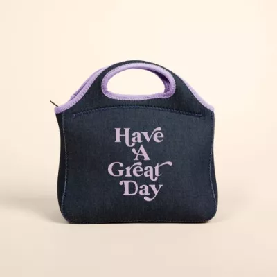 Gran Klutch Denim Neoprene Lunch Bag