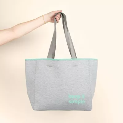 Medium Heathered Jersey Knit Neoprene All Day Tote