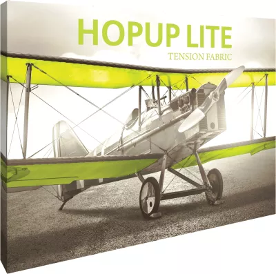 Hopup Lite 10' Straight Full Height Tension Fabric Display & Fitted Graphic