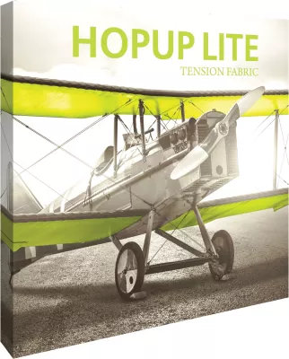 Hopup Lite 8' Straight Full Height Tension Fabric Display & Fitted Graphic