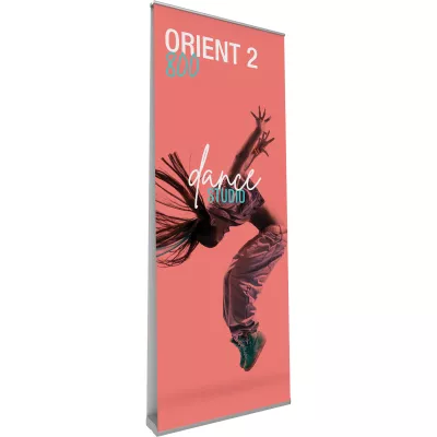 Orient 800 Silver Double-Sided Retractable Banner Stand