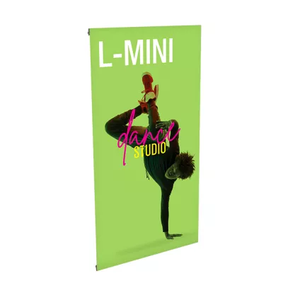 L Mini Spring Back Tabletop Banner Stand