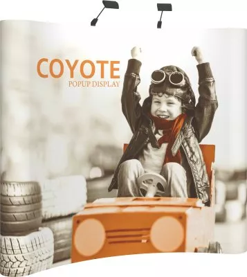 8' Wide Coyote Popup Curved Display