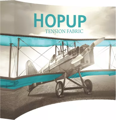 Hopup™ 10' wide Curved Display & Tension Fabric Graphic