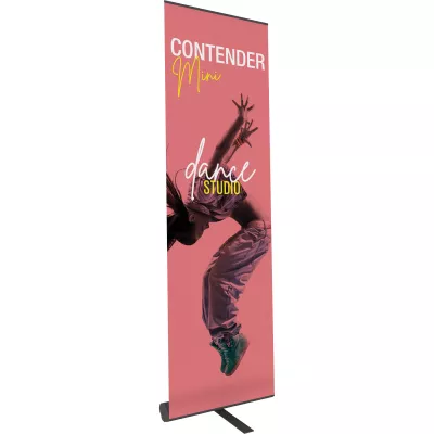 Contender Mini Black Retractable Banner Stand