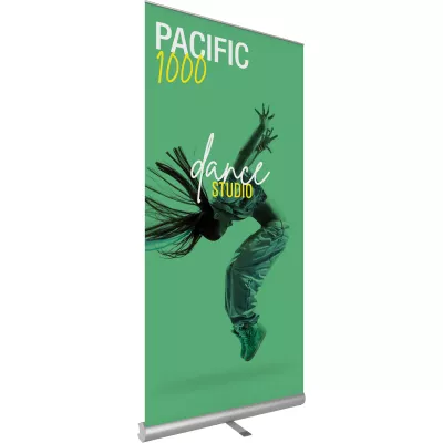 Pacific 1000 Silver Retractable Banner Stand