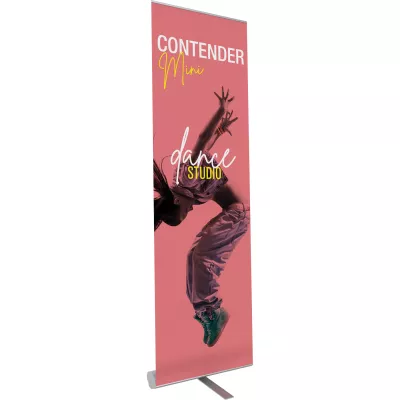 Contender Mini Silver Retractable Banner Stand