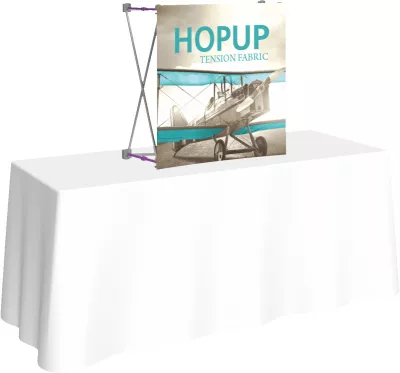 Hopup™ 2.5' Straight Tabletop Display & Front Graphic