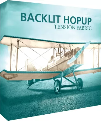 Hopup™ 5' Backlit Straight Tabletop Display & Tension Fabric Graphic