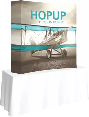Hopup™ 5.5' Curved Tabletop Fabric Display With Endcaps