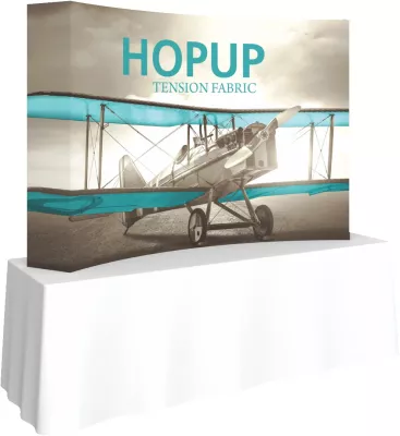 Hopup™ 8' Curved Tabletop Display & Full Fitted Graphic