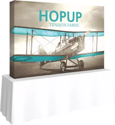 Hopup™ 8' Straight Tabletop Display & Fitted Graphic
