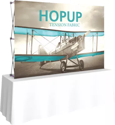 Hopup™ 8' Straight Tabletop Display & Front Graphic