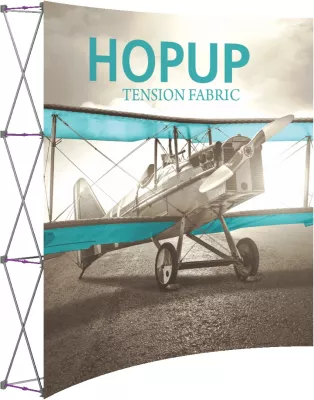 Hopup™ 8' Full Height Curved Display & Front Graphic