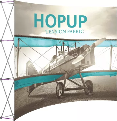 Hopup™ 10' Full Height Curved Display & Front Graphic