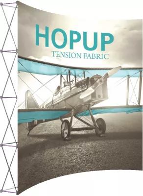 Hopup™ 10' Full Height Curved Display & Front Graphic