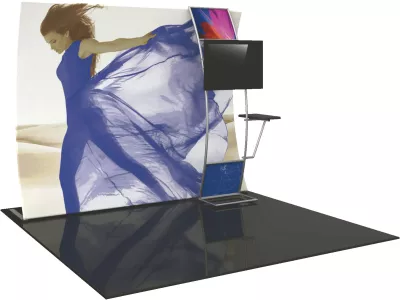 Formulate 10' VC9 Vertical Curved Fabric Backwall