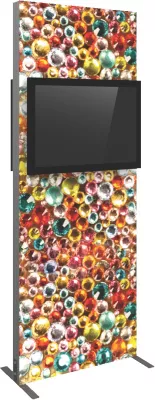 Vector Frame Monitor Kiosk 01 - Double-Sided Monitor Mount