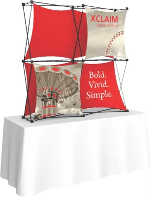 Xclaim 5' Tabletop Fabric Popup Display Kit 01