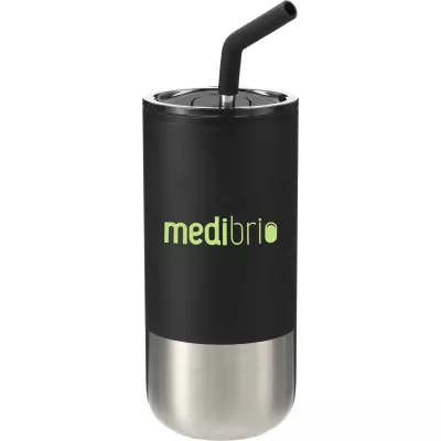 Lagom Insulated 16oz Stainless Steel Tumbler with Straw