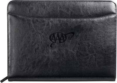 Renaissance Italian Style Leather Zippered Padfolio with FSC® Mix Paper