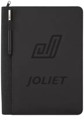 Vienna Heathered Zippered Padfolio with FSC® Mix Paper