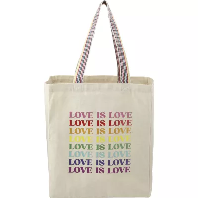 Rainbow Recycled 6oz Cotton Grocery Tote