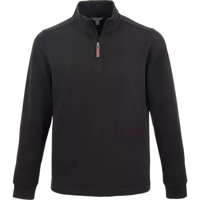 Men's HUDSON Eco Knit Quarter Zip Ribbed Sweater
