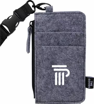 THE GOODS™ Recycled Felt Lanyard Wallet
