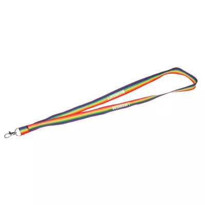 Recycled Polyester Rainbow Lanyard